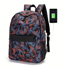 Men's Large Capacity Business Travel Oxford Computer Backpack