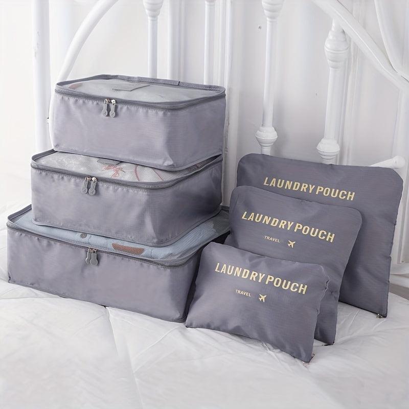 6 Pcs Travel Storage Bags Clothes Organizer Dustproof Luggage Bags