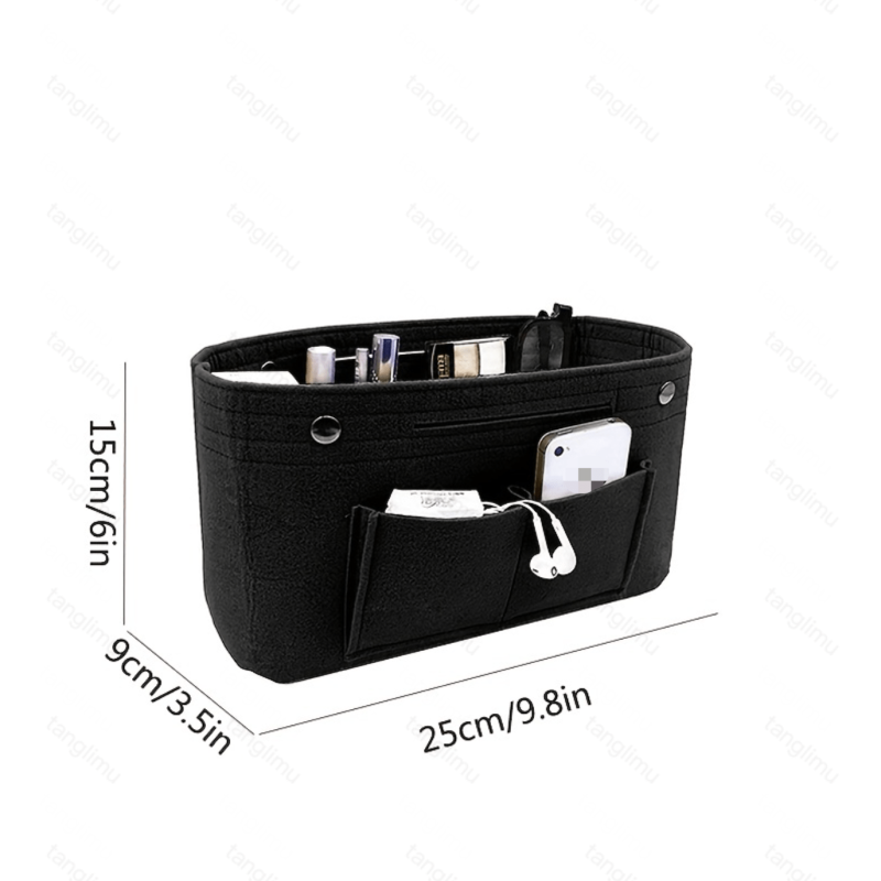 Portable Purse Organizer Insert with Pockets for Handbag