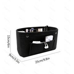 Portable Purse Organizer Insert with Pockets for Handbag