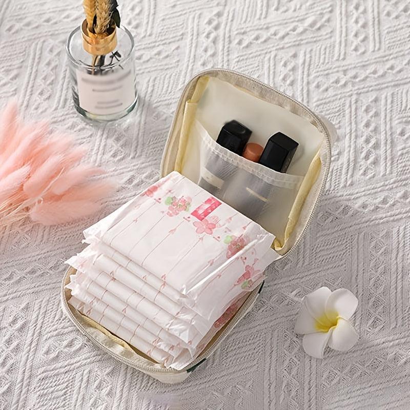 Cactus Print Sanitary Napkin Storage Bag Organizer