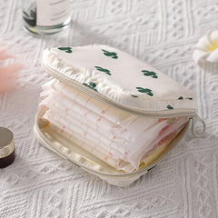 Cactus Print Sanitary Napkin Storage Bag Organizer