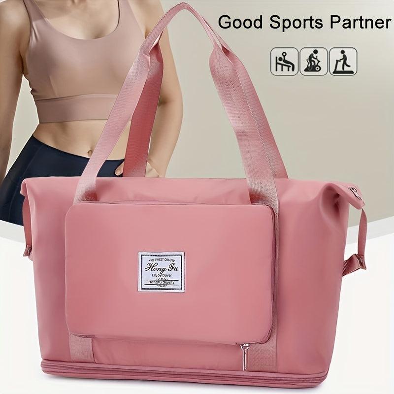 Large Capacity Sports Handbag Solid Travel Luggage Handbag