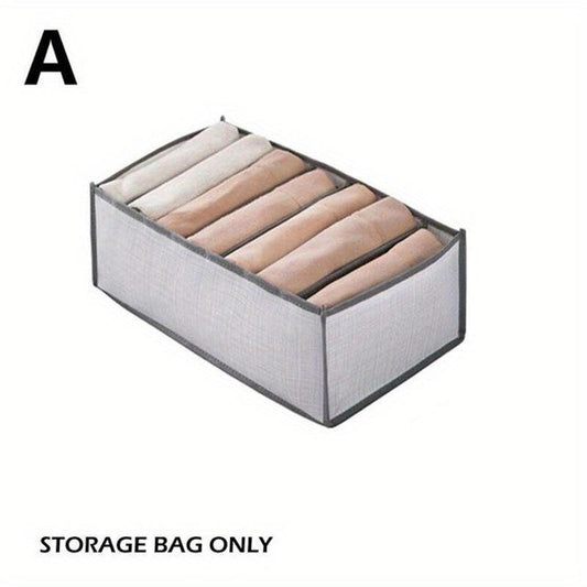 Foldable Clothes Storage Box With Grids Organizer