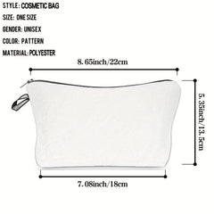 Turtle Print Zipper Cosmetic Bag Waterproof Makeup Storage Bag