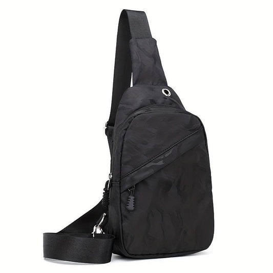 Men's Casual Oxford Cloth Chest Bag Large Capacity Sports Shoulder Bag