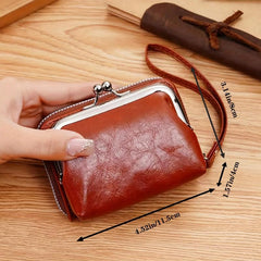Vintage Zipper Card Holder Coin Purse Wristlet Bag