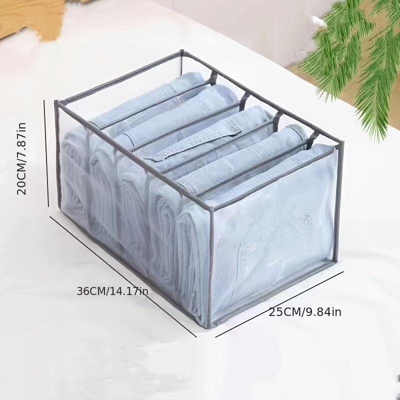 Portable Grids Storage Bag Lightweight Foldable Mesh Clothes Organizer