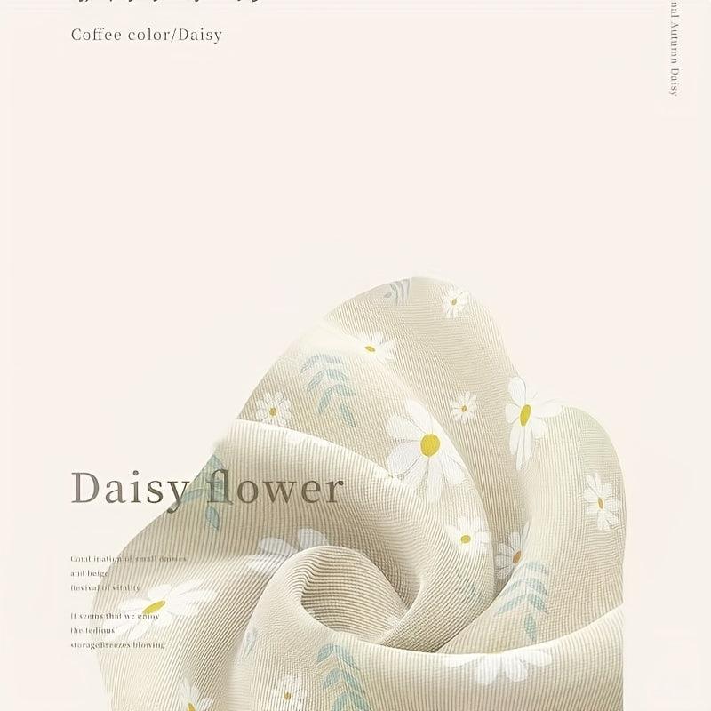 Large Capacity Daisy Pattern Storage Box Lightweight Zipper Organizer