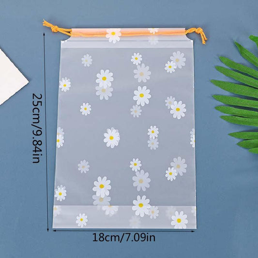 Cartoon Daisy Pattern Drawstring Bag Travel Pouch