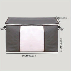 Large Capacity Clothes Storage Bag Dustproof Zipper Organizer with Window