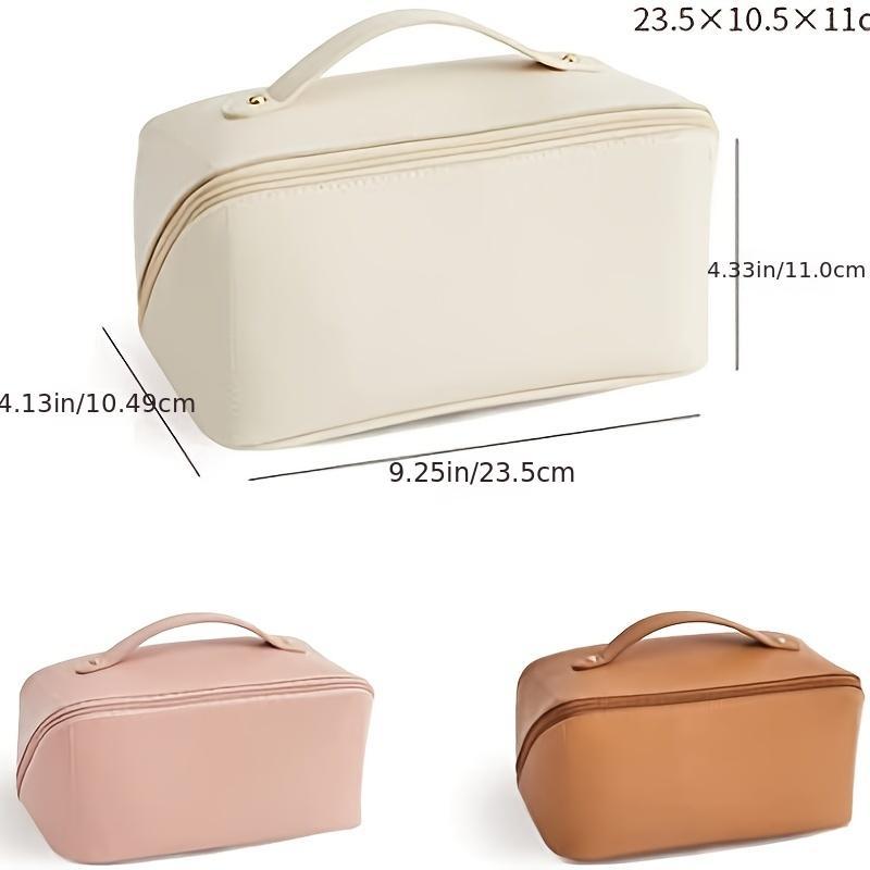 Portable Zipper Cosmetic Bag Versatile Toiletry Wash Bag Makeup Handbag