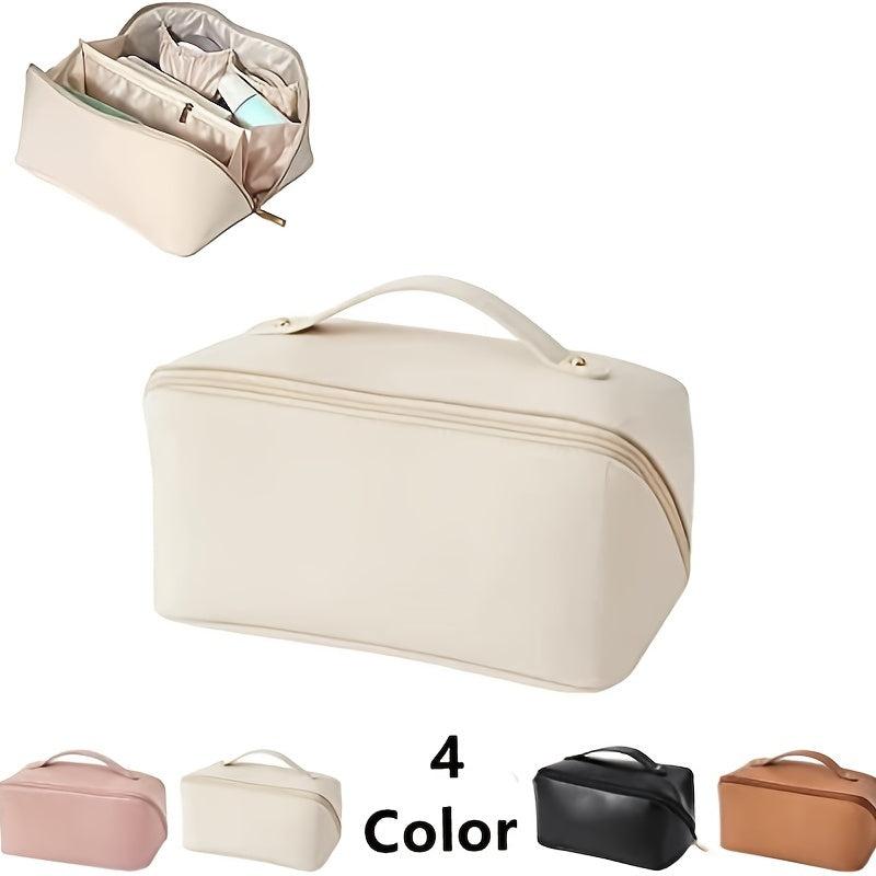 Portable Zipper Cosmetic Bag Versatile Toiletry Wash Bag Makeup Handbag