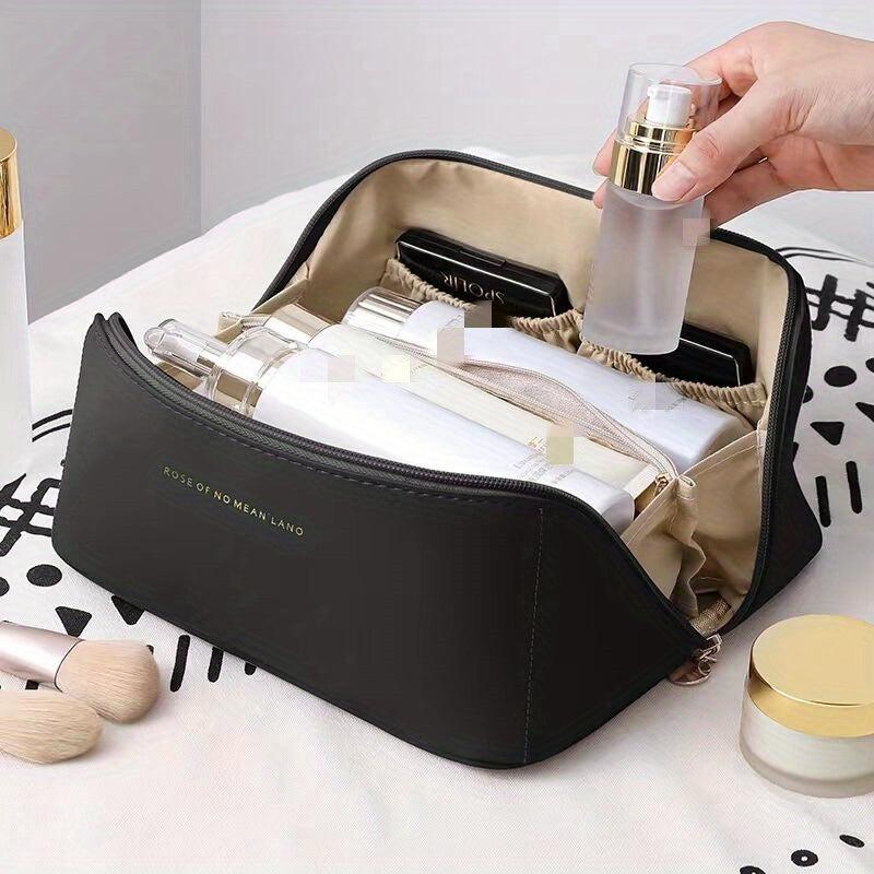 Portable Zipper Cosmetic Bag Versatile Toiletry Wash Bag Makeup Handbag