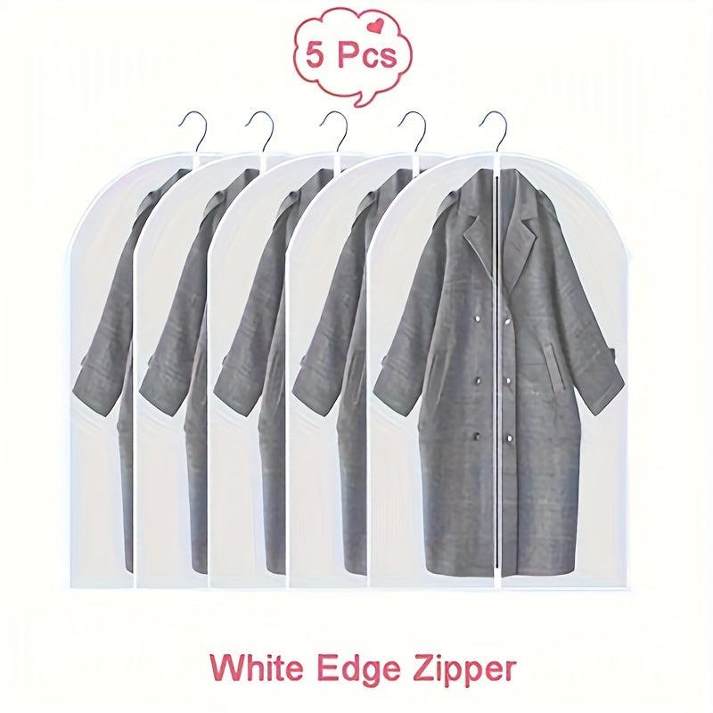 4pcs Clear Hanging Garment Bag Clothing Dust Cover Closet Suit Protector