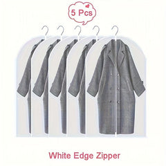 4pcs Clear Hanging Garment Bag Clothing Dust Cover Closet Suit Protector