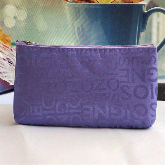 Letter Print Storage Pouch Zipper Carry On Bag