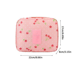 Cartoon Print Cosmetic Bag Zipper Makeup Bag Versatile Travel Storage