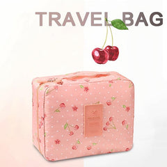 Cartoon Print Cosmetic Bag Zipper Makeup Bag Versatile Travel Storage