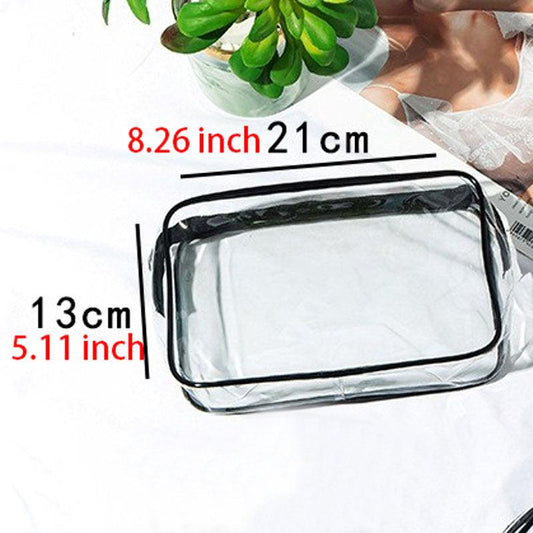 Waterproof Transparent Zipper Pouch Toiletry Wash Bag