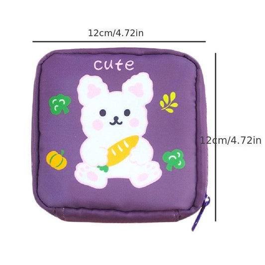 Portable Sanitary Napkin Bag with Zipper