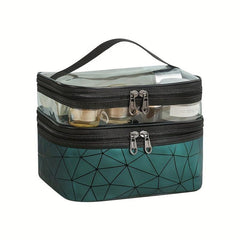 Double Layer Transparent Cosmetic Bag Waterproof PVC Makeup Bag Organizer