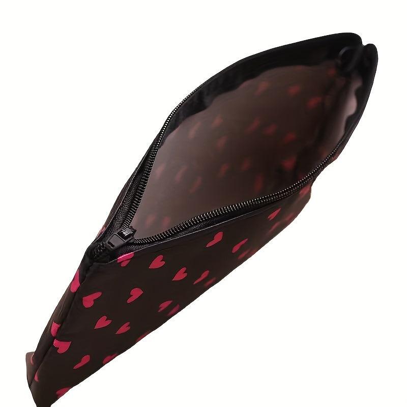 Heart Pattern Zipper Coin Purse Travel Organizer