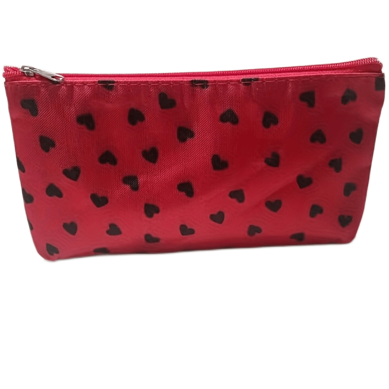 Heart Pattern Zipper Coin Purse Travel Organizer