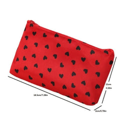 Heart Pattern Zipper Coin Purse Travel Organizer