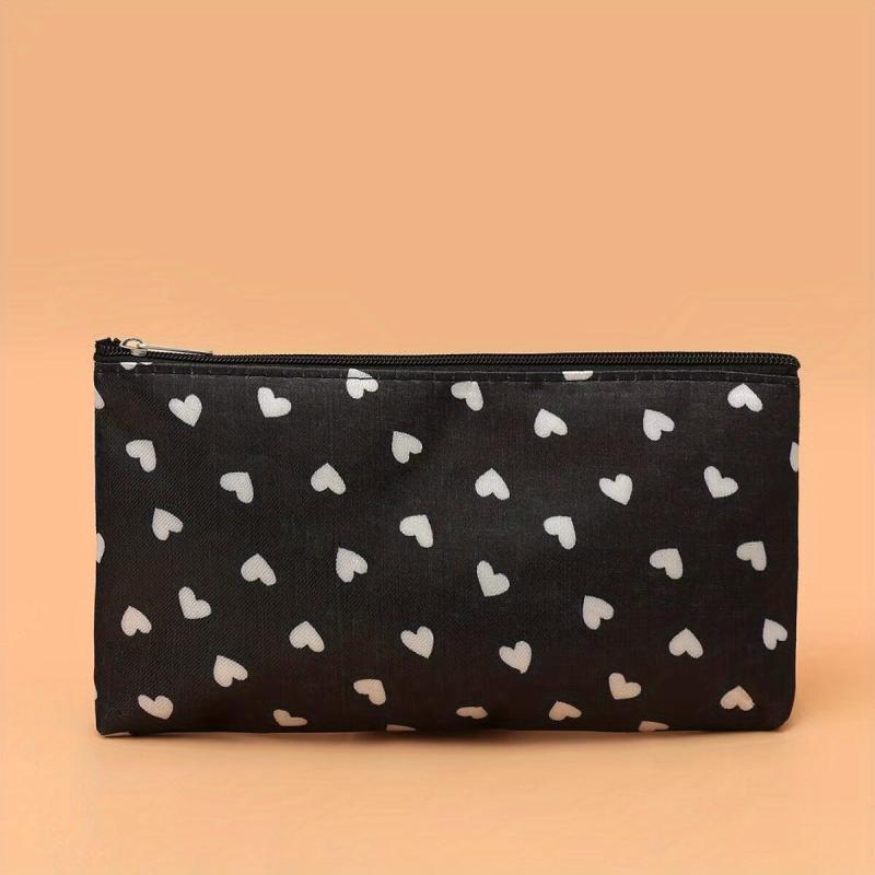Heart Pattern Zipper Coin Purse Travel Organizer