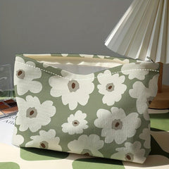 Flower Pattern Makeup Pouch Lightweight Cosmetic Bag