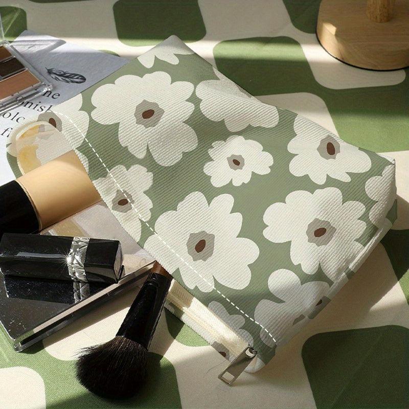 Flower Pattern Makeup Pouch Lightweight Cosmetic Bag