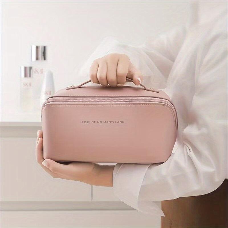 Solid Makeup Bag Zipper Portable Cosmetic Bag