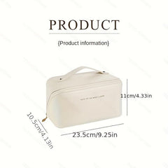 Solid Makeup Bag Zipper Portable Cosmetic Bag