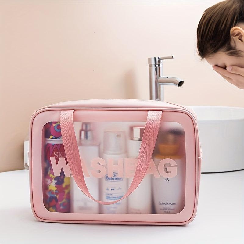 Transparent Cosmetic Bag Portable Travel Toiletry Bag Waterproof
