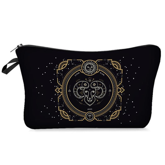 Constellation Pattern Cosmetic Bag Travel Toiletry Bag Zipper