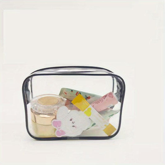 Transparent Letter Print Beach Bag Lightweight Versatile Makeup Bag