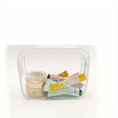 Transparent Letter Print Beach Bag Lightweight Versatile Makeup Bag