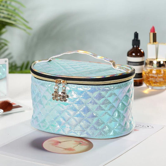 Glitter Makeup Handbag Large Capacity Cosmetic Bag Zipper Toiletry Wash Bag
