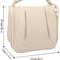 Ruched Cosmetic Handbag Waterproof Makeup Travel Bag