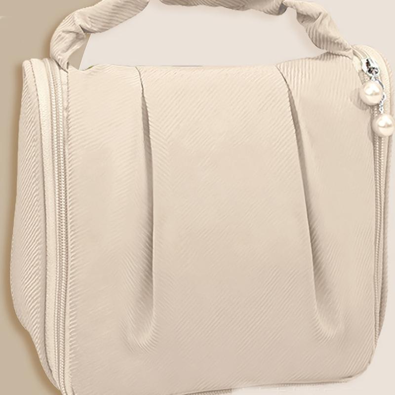 Ruched Cosmetic Handbag Waterproof Makeup Travel Bag