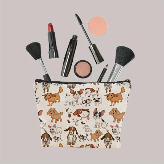 Dog Pattern Makeup Bag Small Capacity Cosmetic Bag Mini Change Holder Coin Pouch