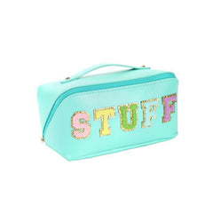 Chenille Letter Patches Cosmetic Bag Large Capacity Waterproof