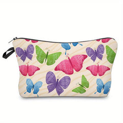 Butterfly Pattern Carry On Bag Zipper Portable Makeup Pouch