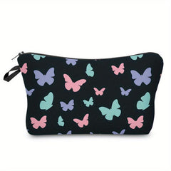 Butterfly Pattern Carry On Bag Zipper Portable Makeup Pouch