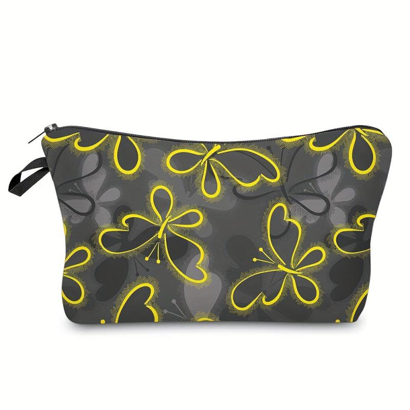 Butterfly Pattern Carry On Bag Zipper Portable Makeup Pouch