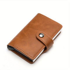 RFID Aluminum Men Card Wallet Buckle Card Holder Slim Mini Wallet