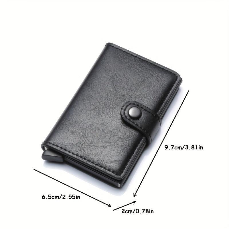 RFID Aluminum Men Card Wallet Buckle Card Holder Slim Mini Wallet