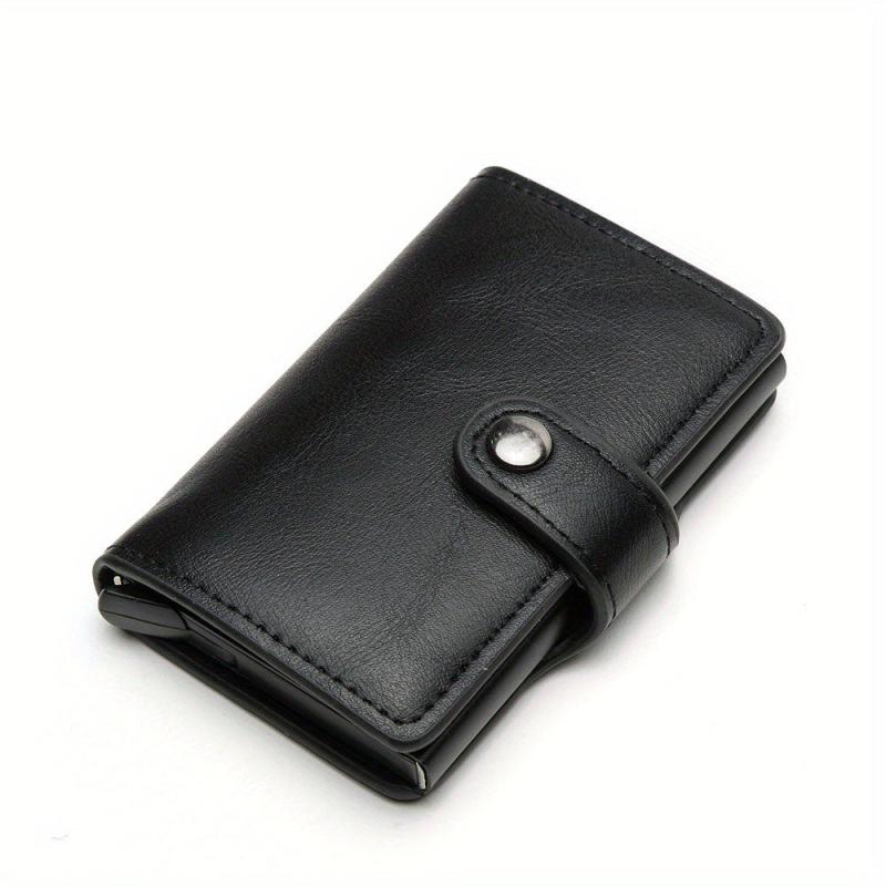 RFID Aluminum Men Card Wallet Buckle Card Holder Slim Mini Wallet