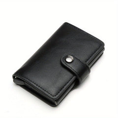 RFID Aluminum Men Card Wallet Buckle Card Holder Slim Mini Wallet